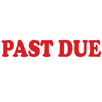 Past Due Rubber Stamps