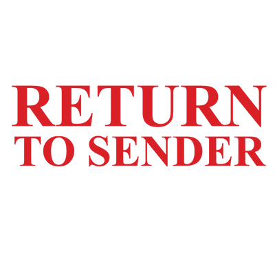 Return to Sender Rubber Stamps
