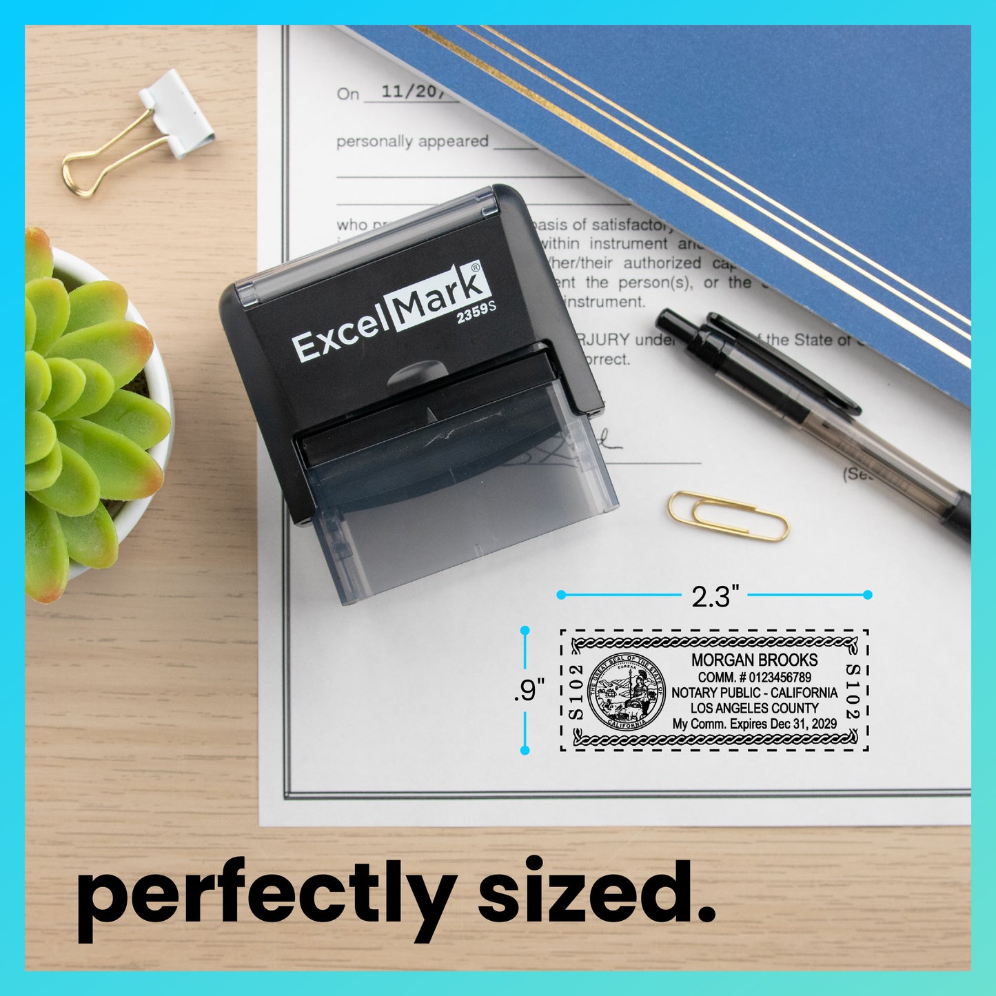 Self-Inking California Notary Stamp