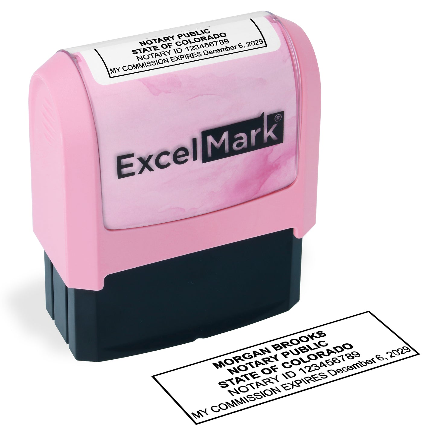 Pink Colorado Notary Stamp