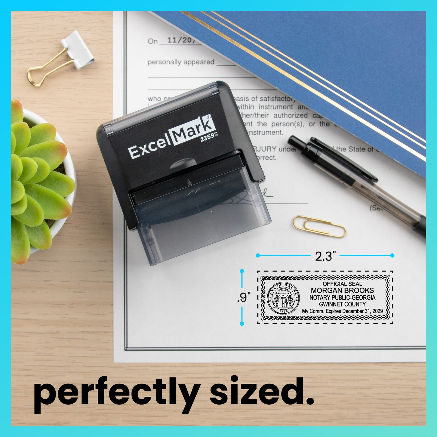 Self-Inking Georgia Notary Stamp