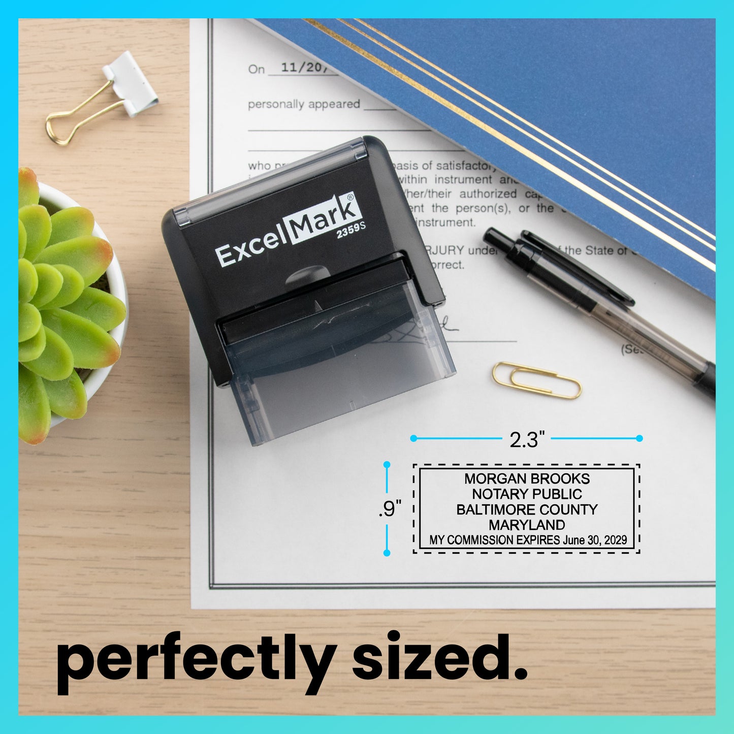Self-Inking Maryland Notary Stamp