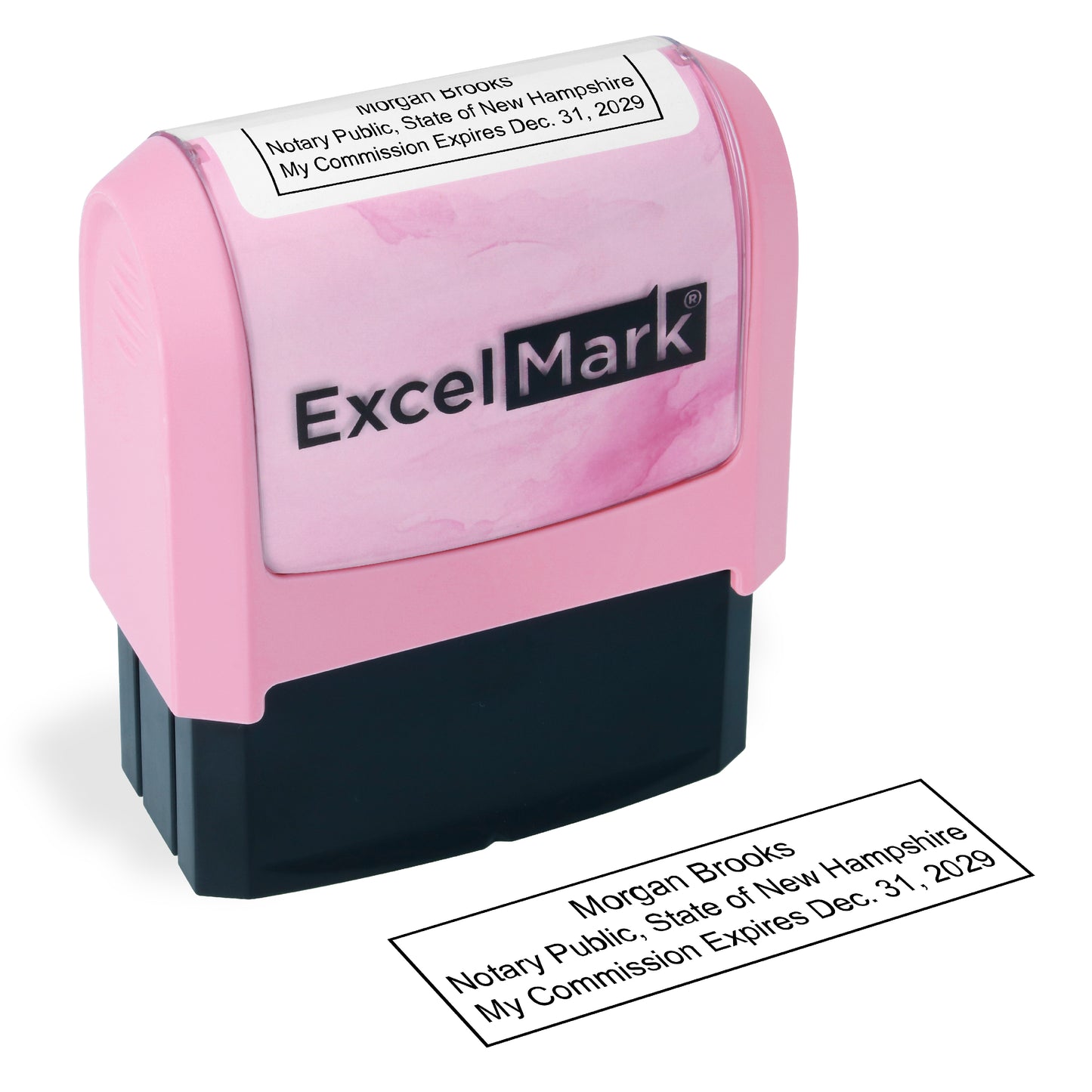 Pink New Hampshire Notary Stamp