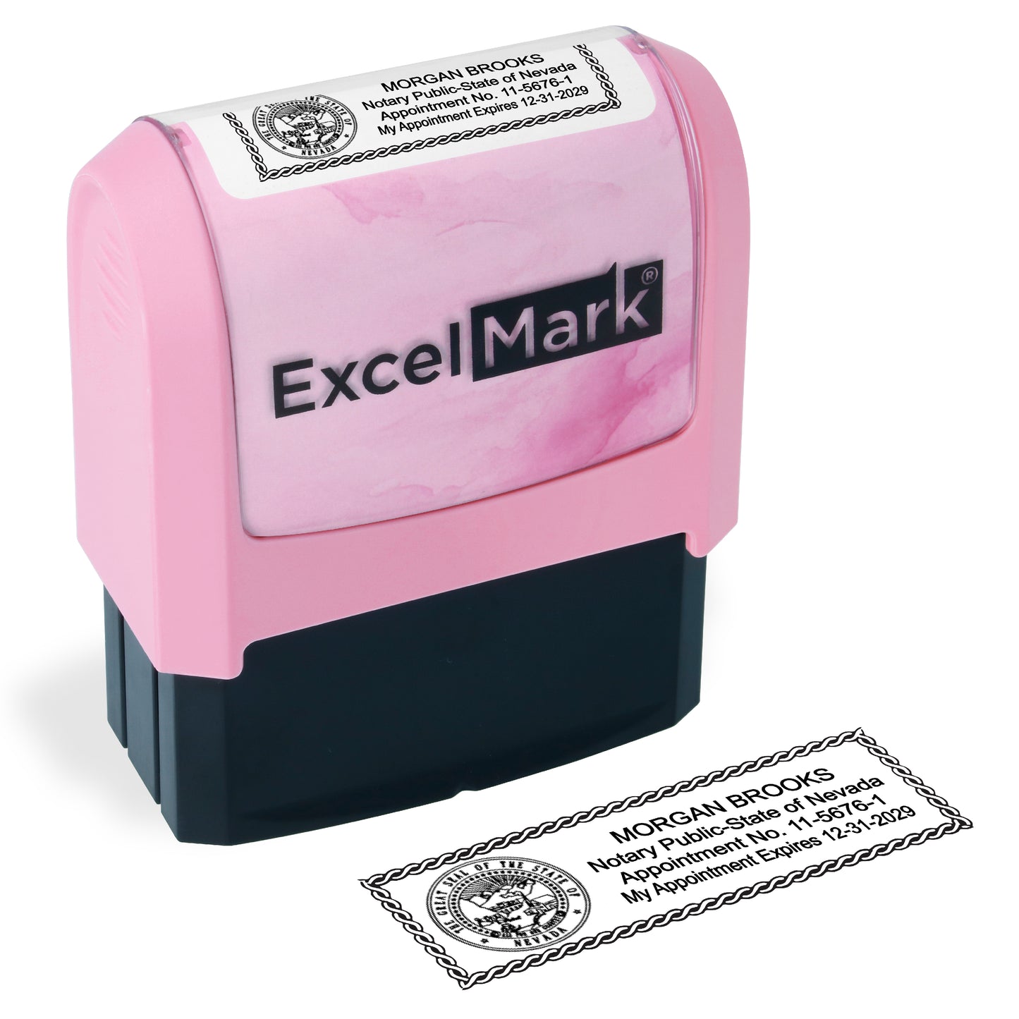 Pink Nevada Notary Stamp