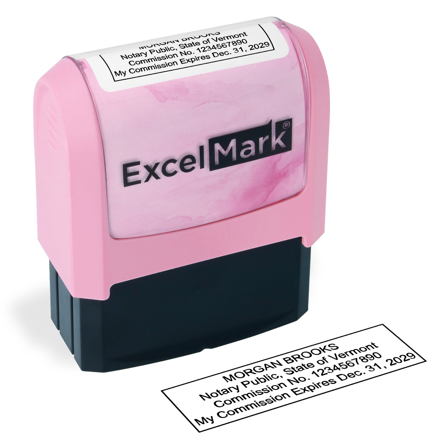 Pink Vermont Notary Stamp