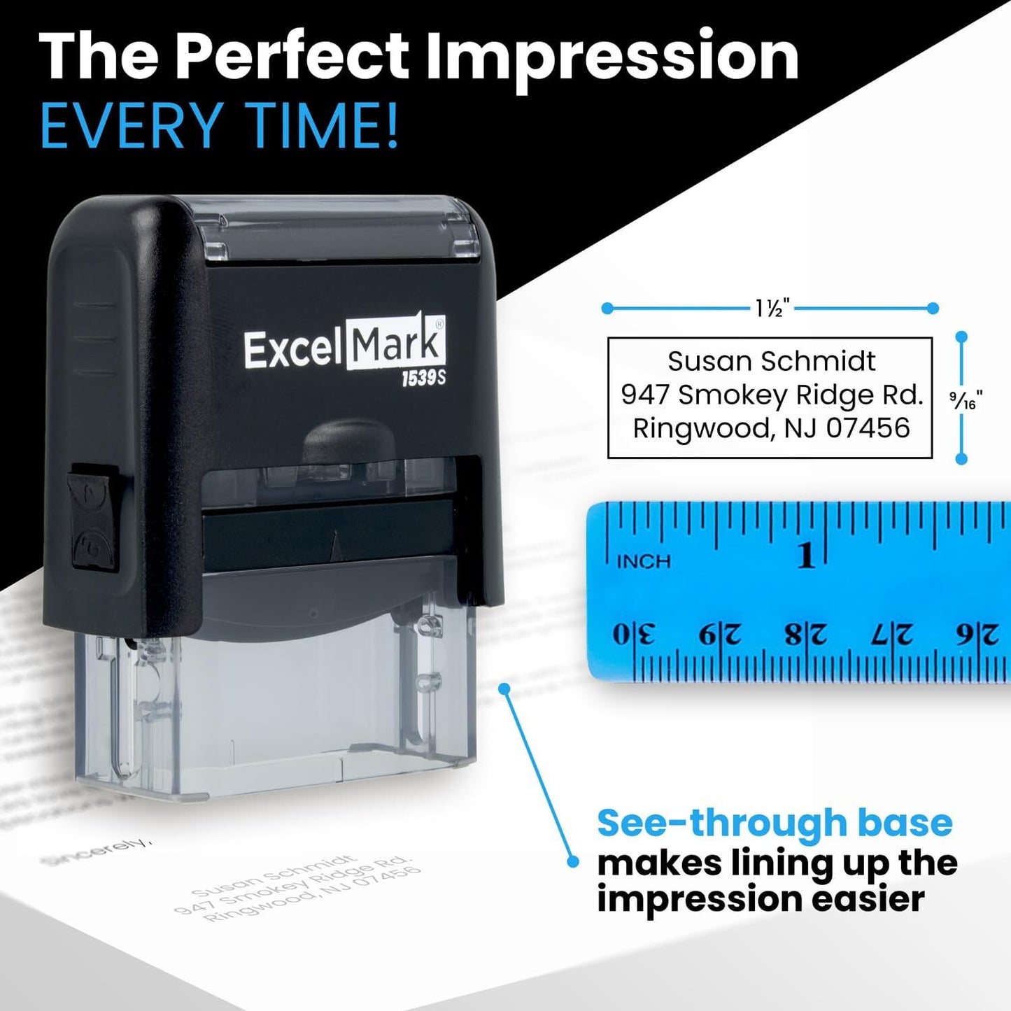 ExcelMark A-1539 Self-Inking Stamp