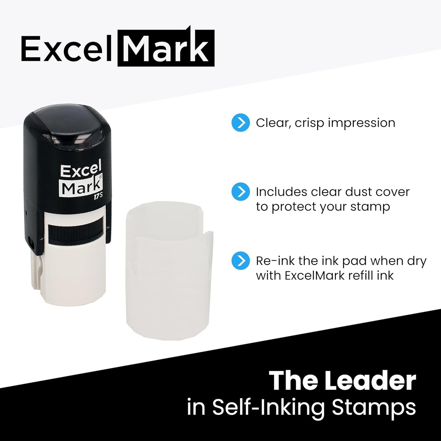 Checked by - ExcelMark Custom Round Self-Inking Teacher Stamp