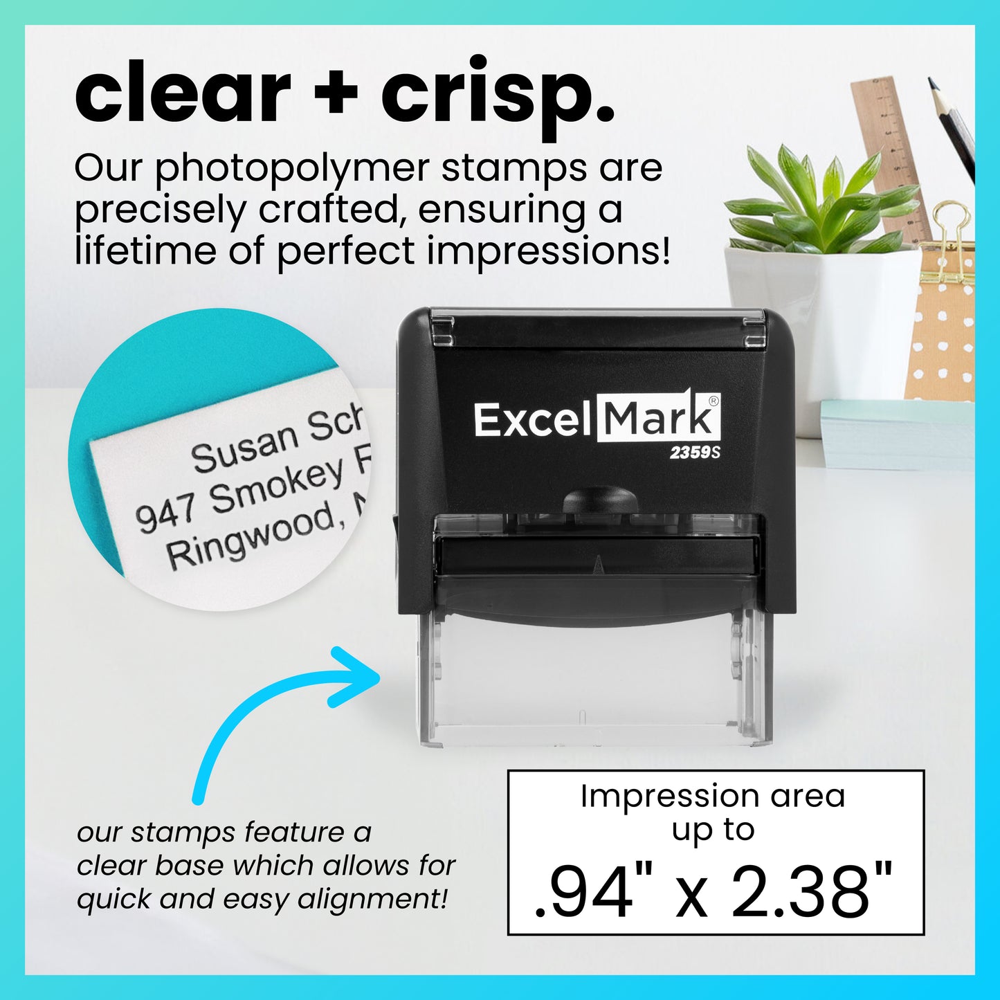 ExcelMark A-2359 Self-Inking Stamp