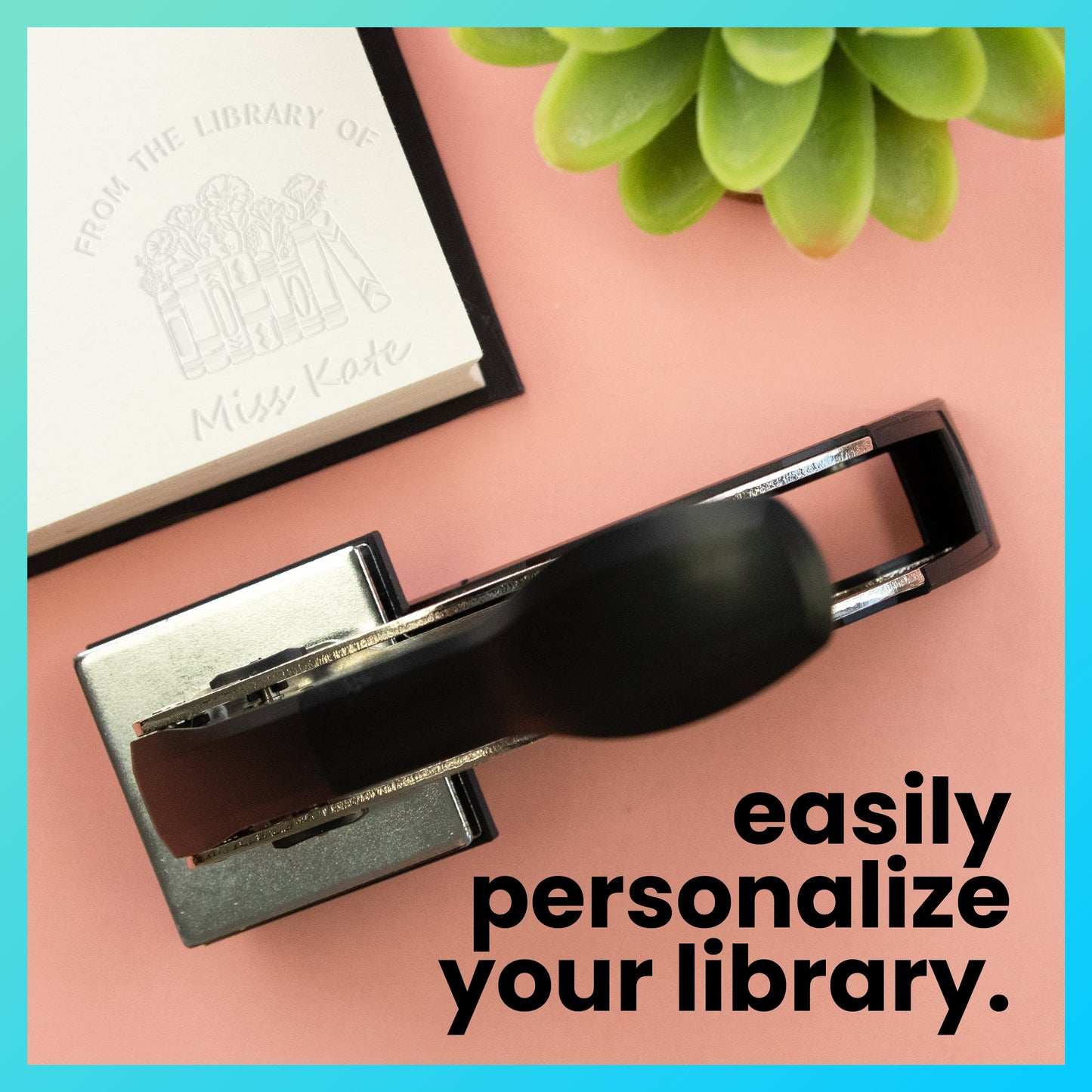 Floral Library Book Embosser