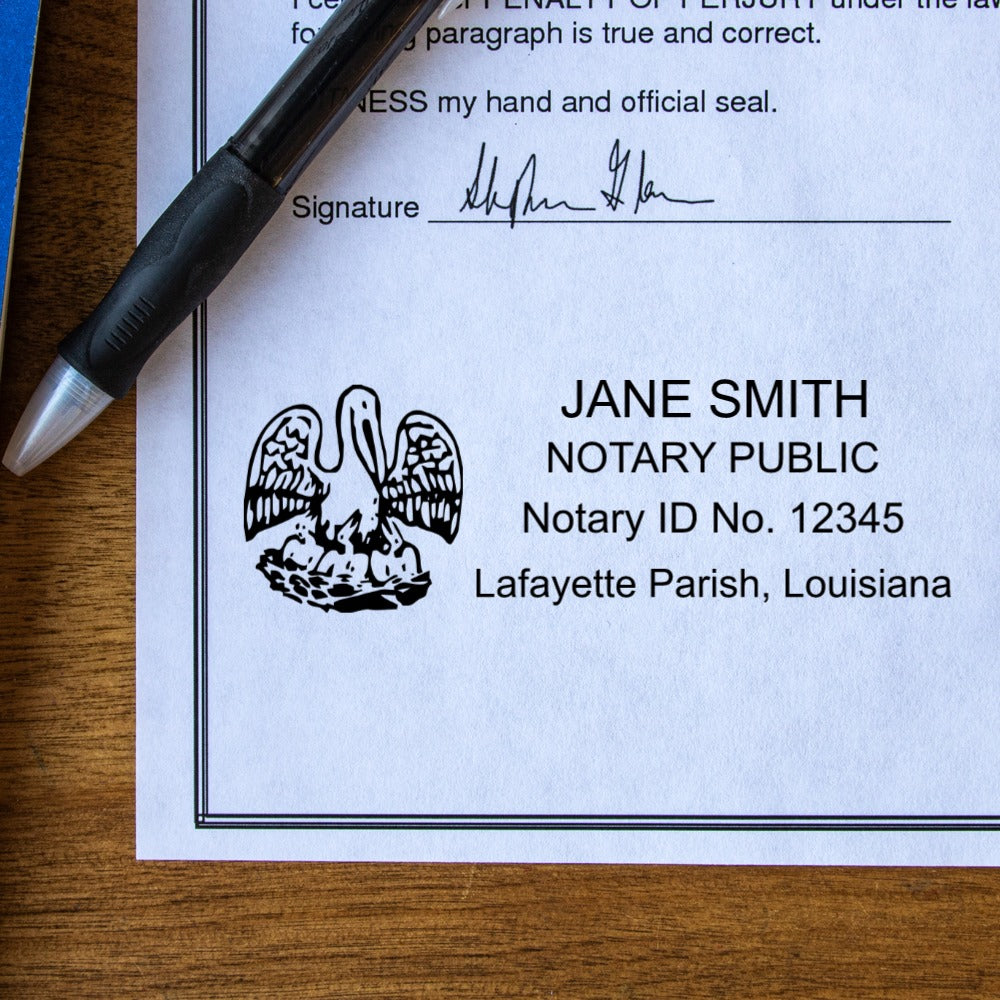 Pre-Inked Louisiana Notary Stamp