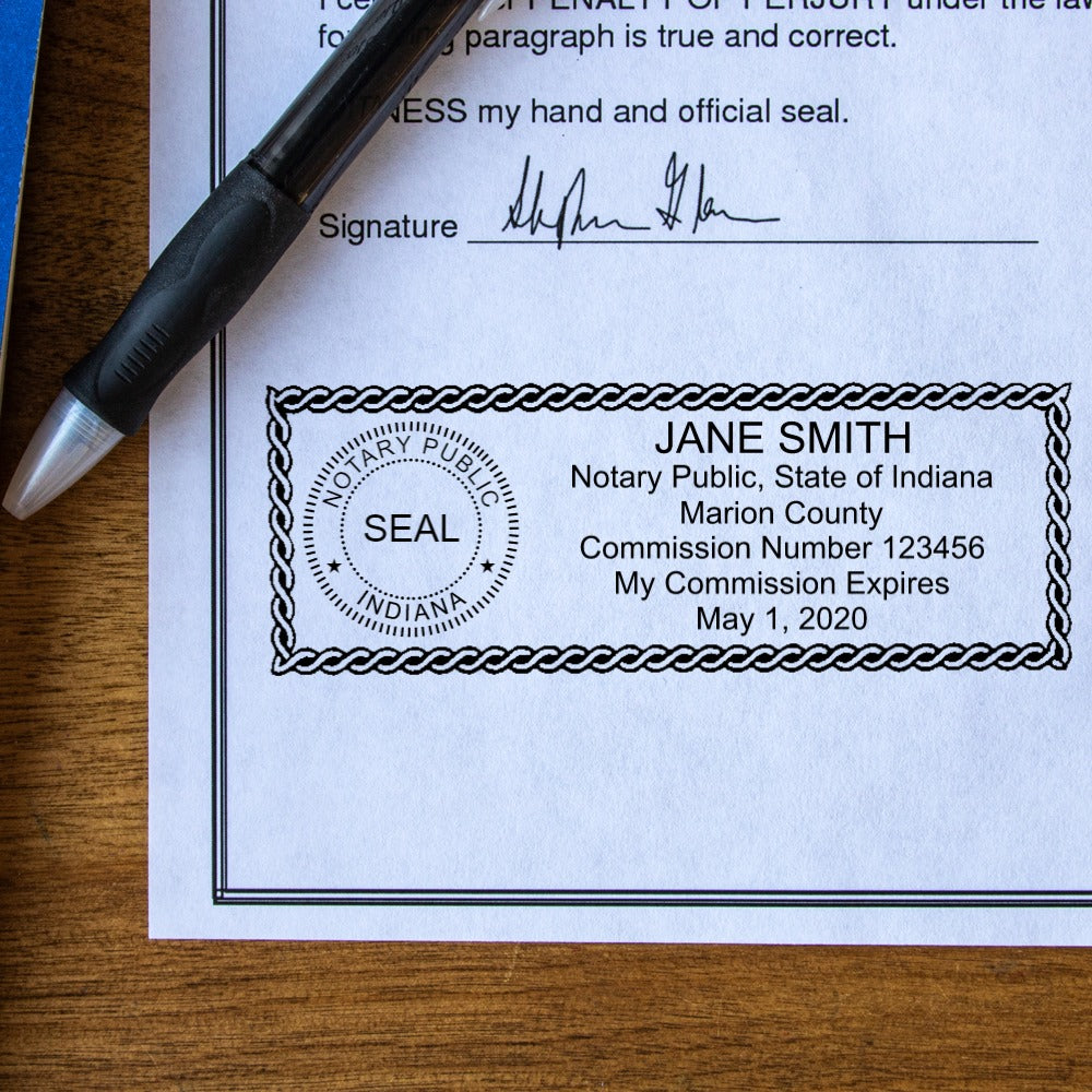 Pre-Inked Indiana Notary Stamp