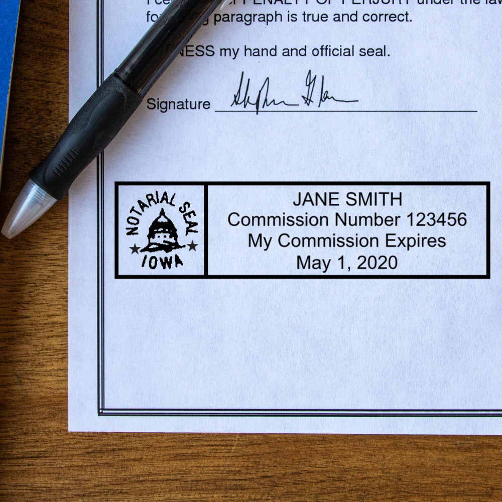 Pre-Inked Iowa Notary Stamp