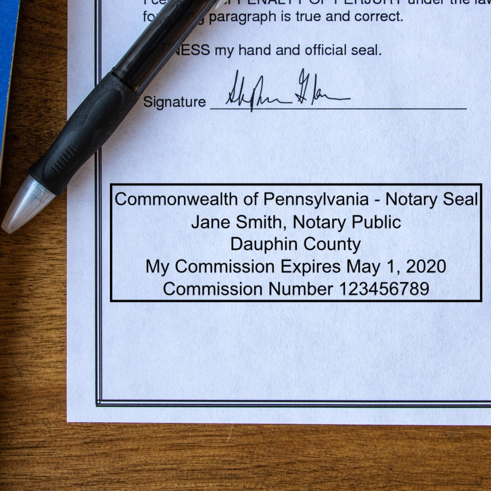 Pre-Inked Pennsylvania Notary Stamp