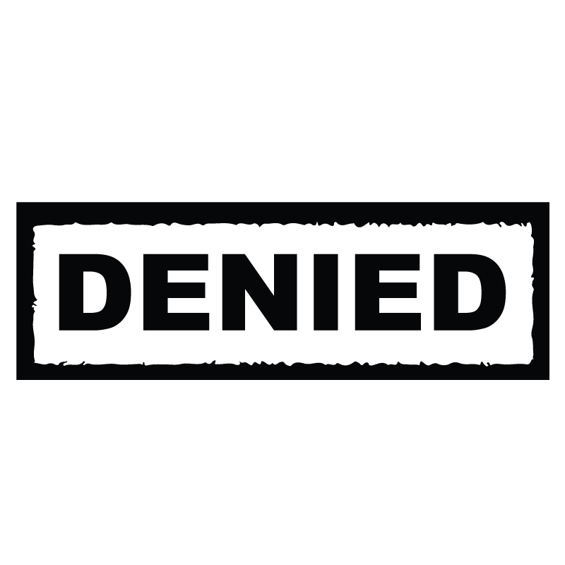 Box DENIED Stamp