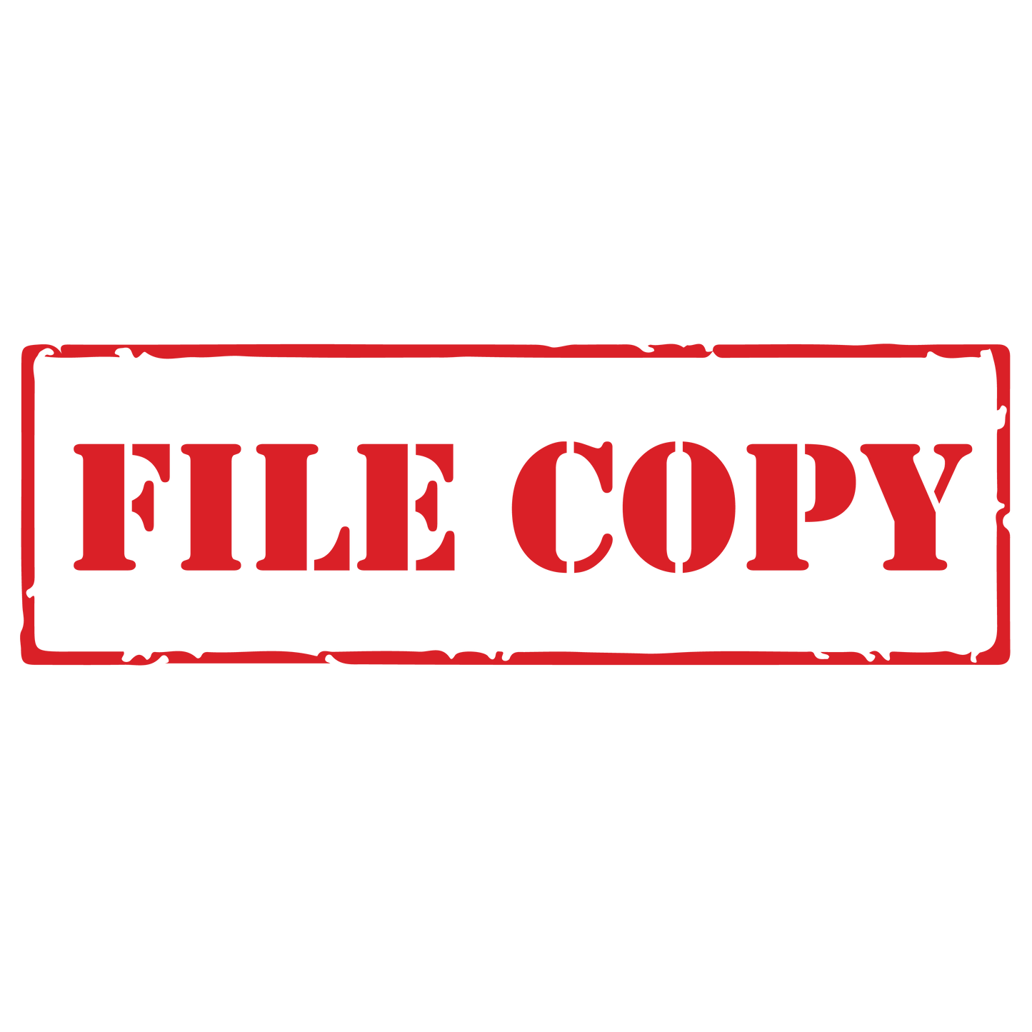 Stencil FILE COPY Stamp