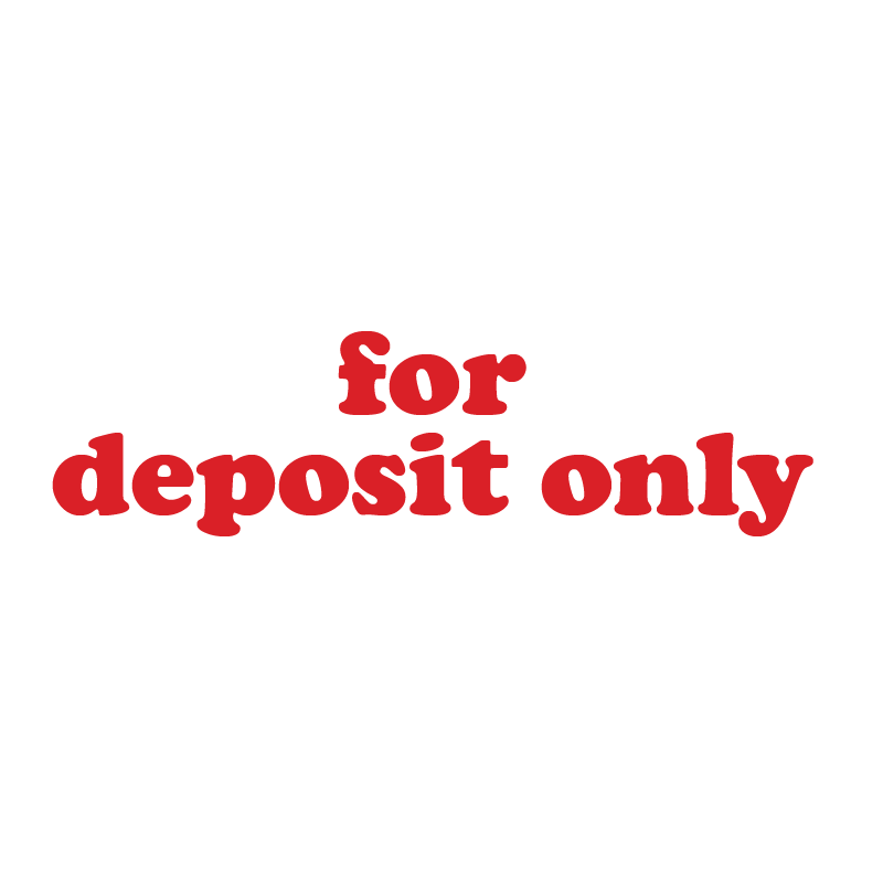 Serif For Deposit Only Stamp