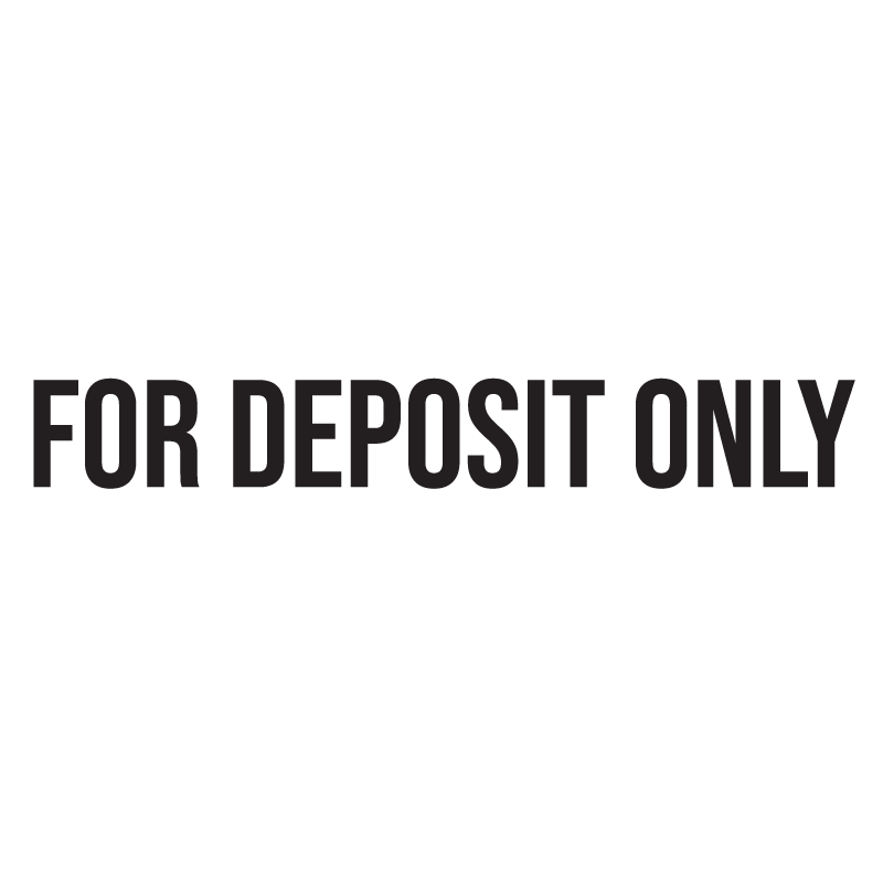 FOR DEPOSIT ONLY Stamp