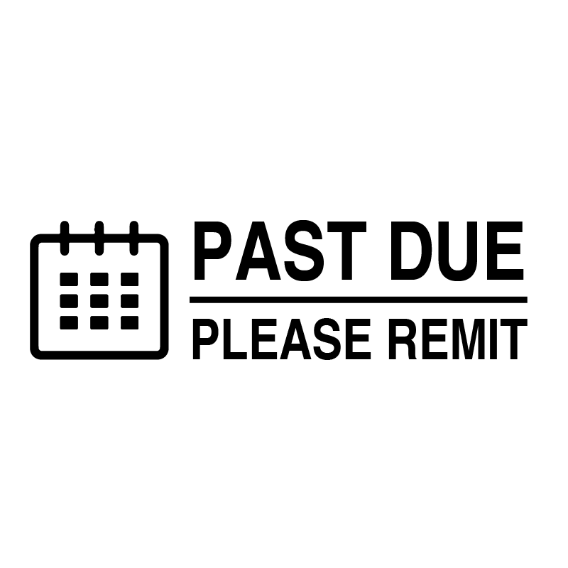 Calendar PAST DUE Stamp