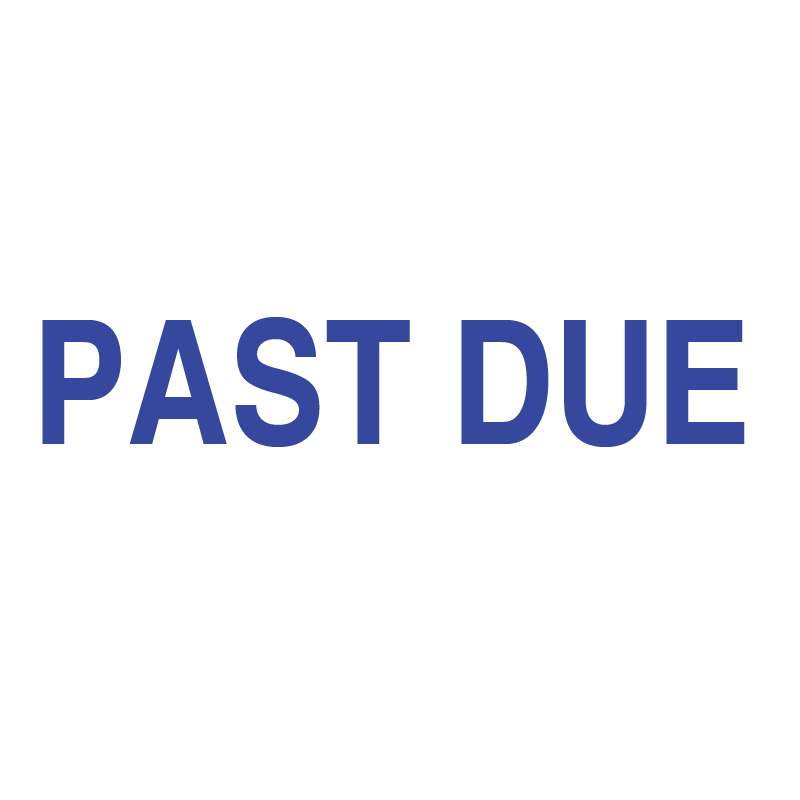 PAST DUE Stamp