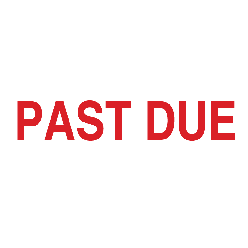 PAST DUE Stamp