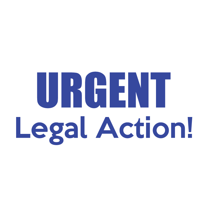 URGENT Legal Action! Stamp