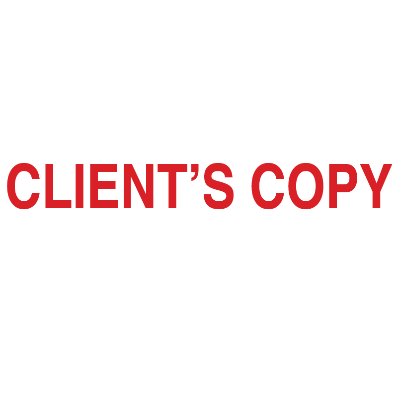 CLIENT'S COPY Stamp