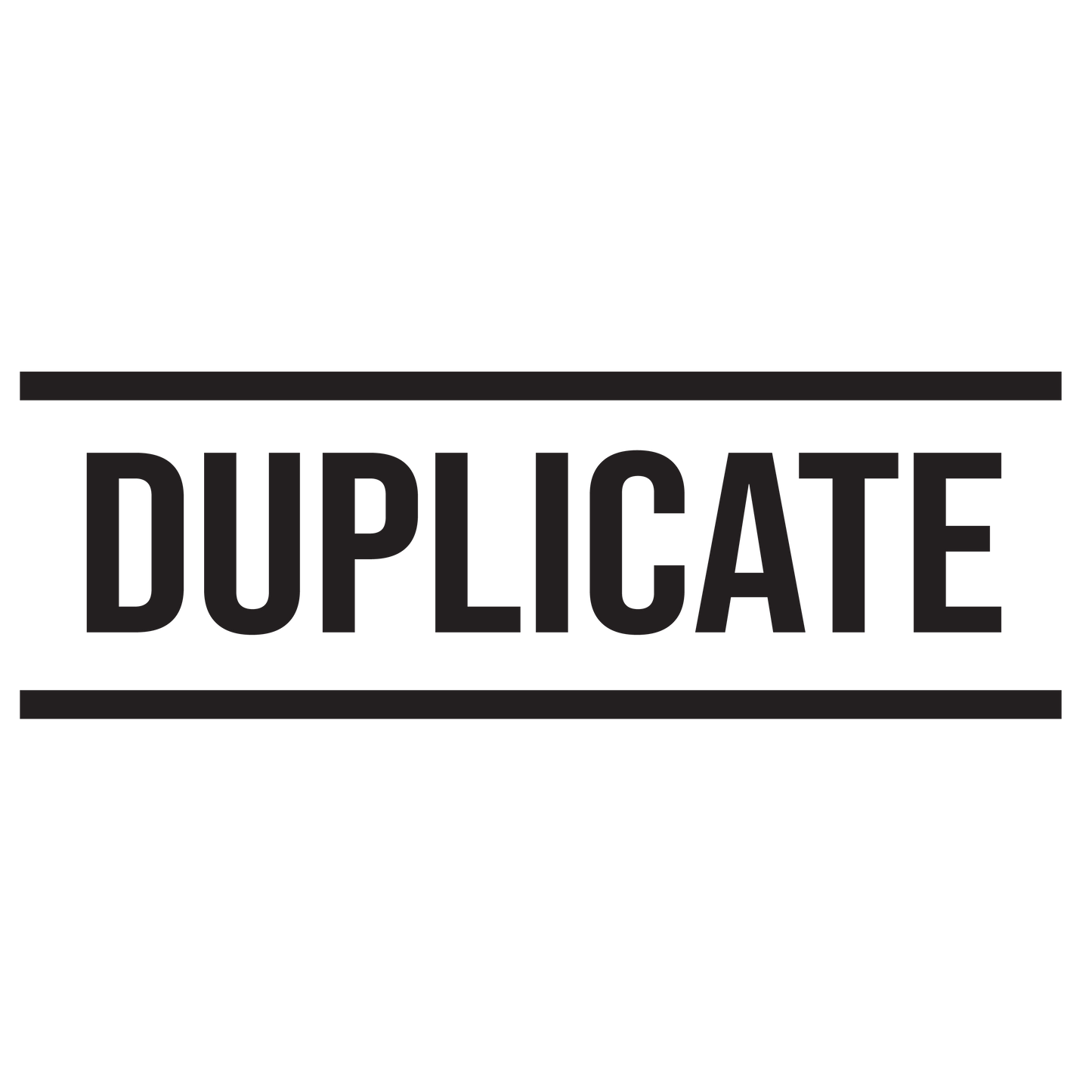 Double Line DUPLICATE Stamp