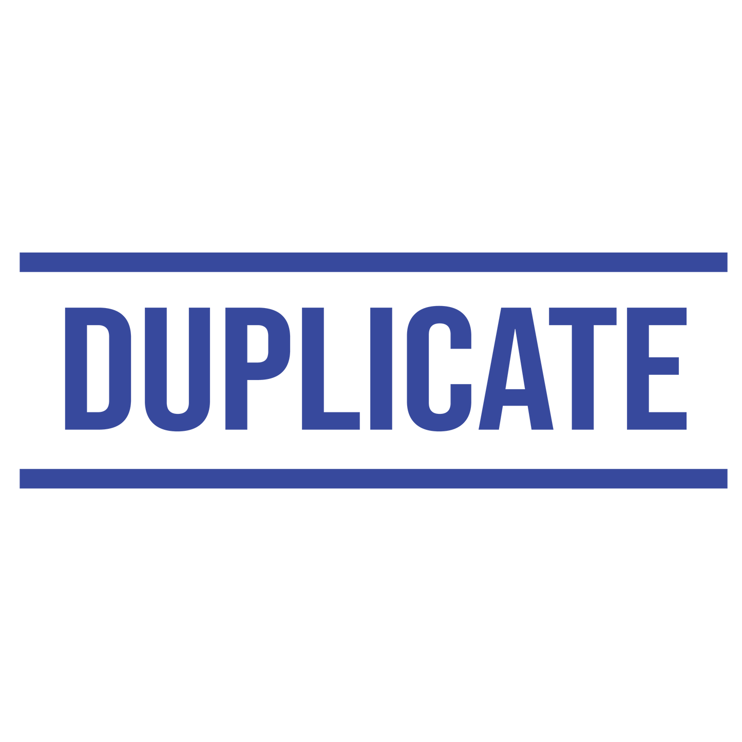 Double Line DUPLICATE Stamp