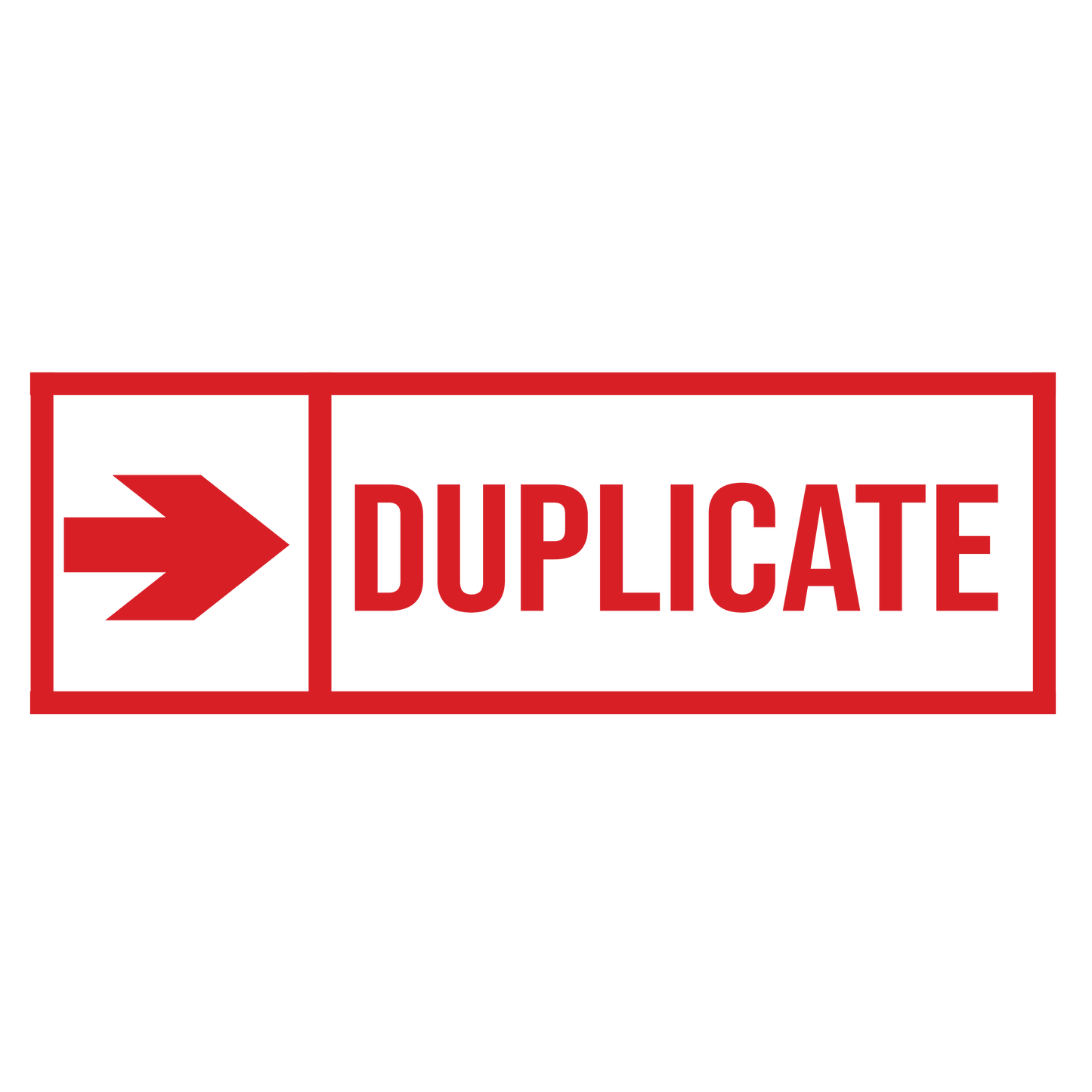 Arrow DUPLICATE Stamp