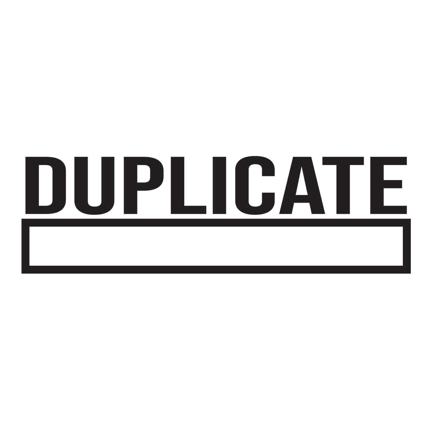Box DUPLICATE Stamp