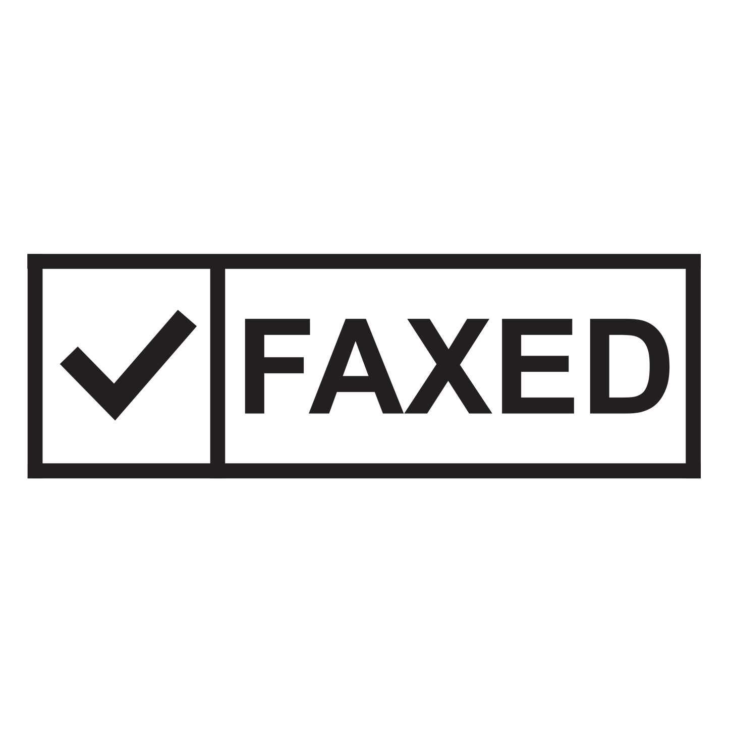 Check Box FAXED Stamp
