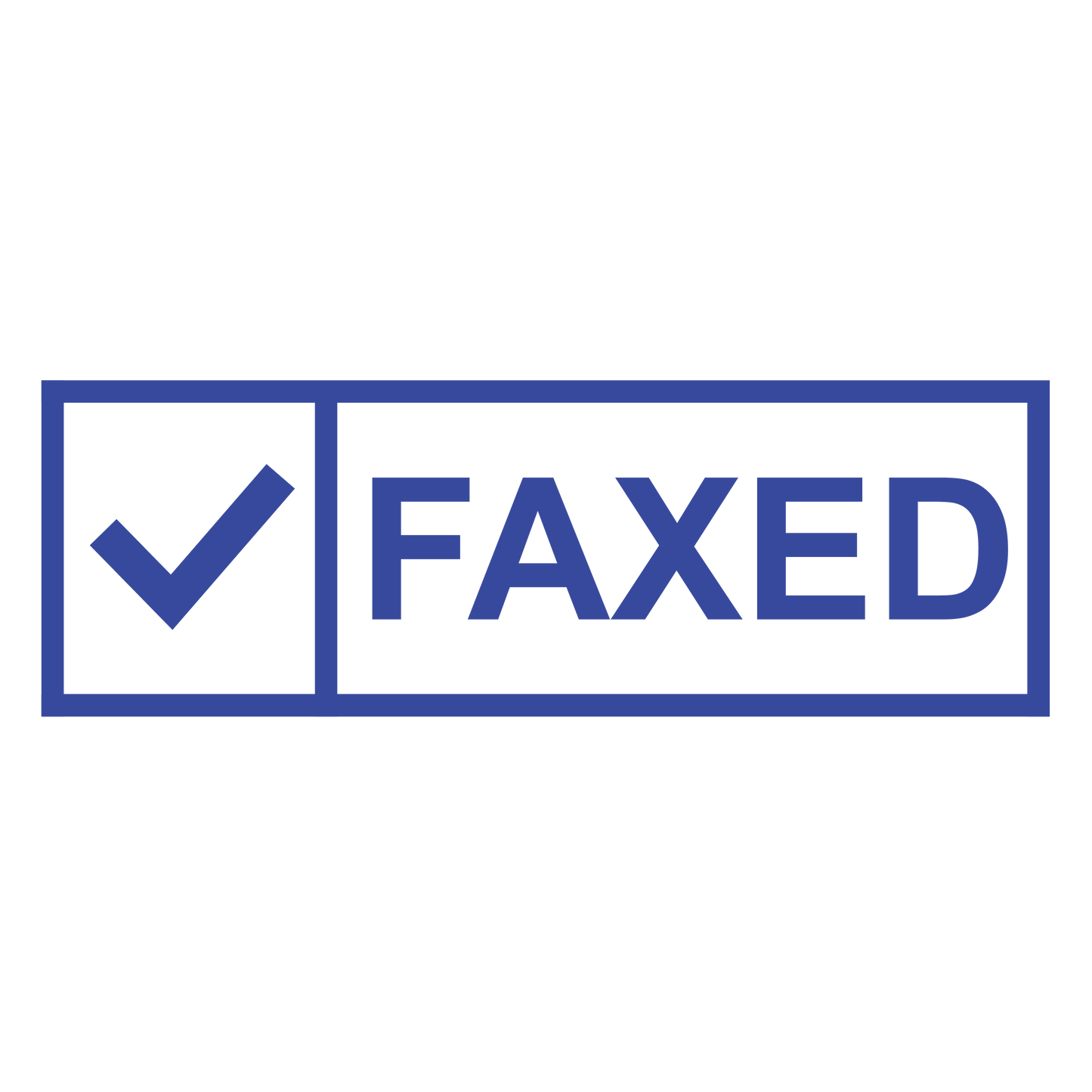 Check Box FAXED Stamp