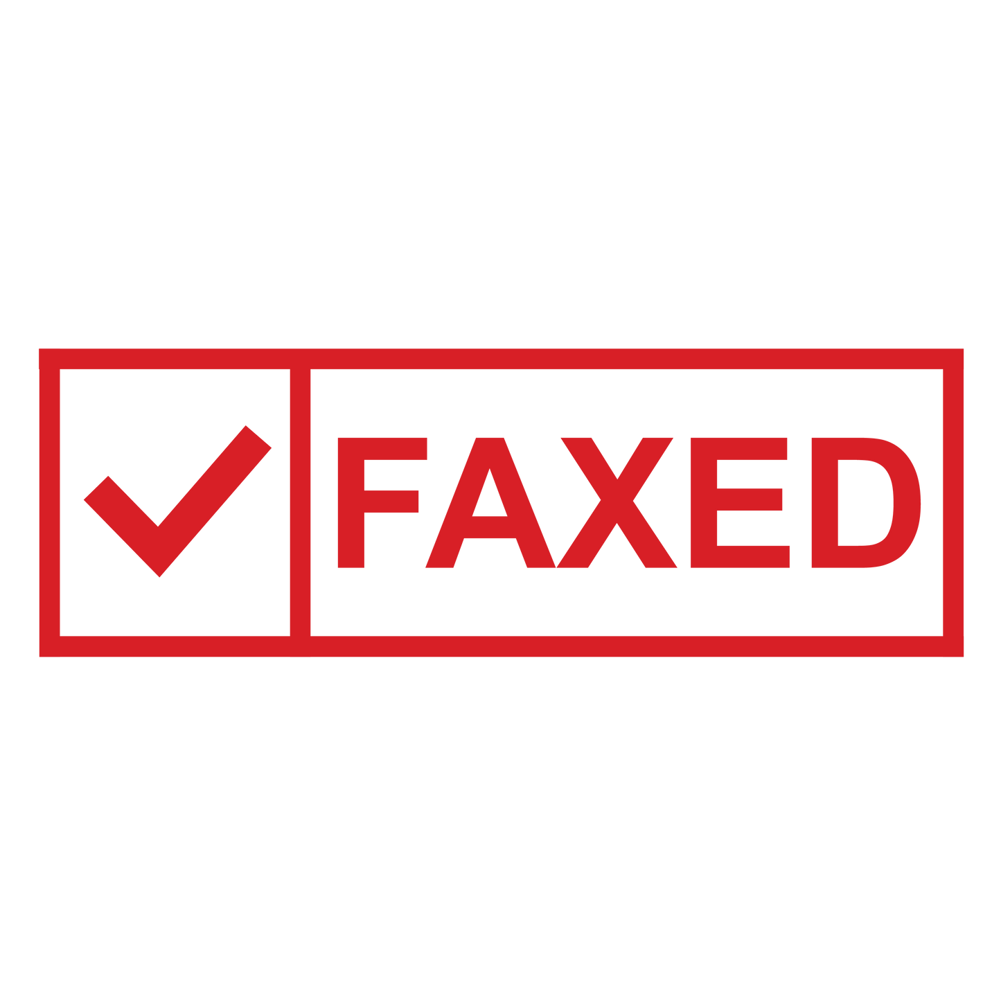 Check Box FAXED Stamp