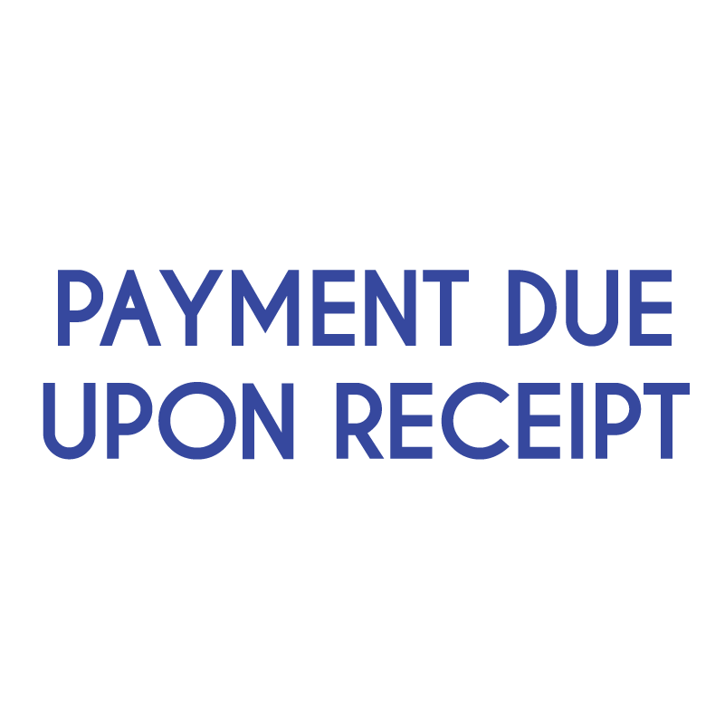 PAYMENT DUE UPON RECEIPT Stamp
