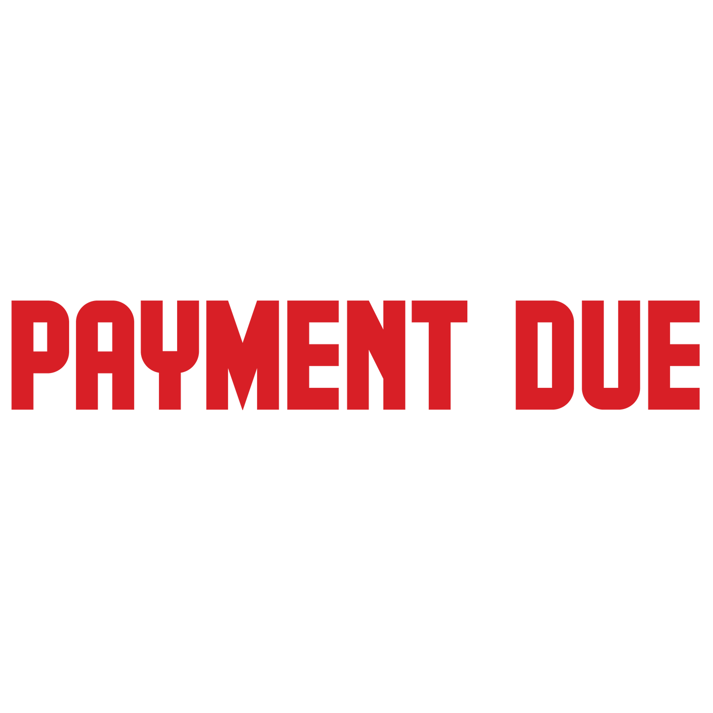 PAYMENT DUE Stamp