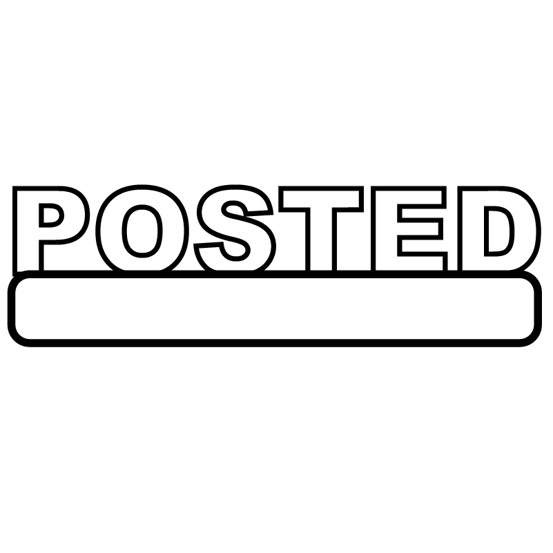 Outline POSTED Stamp
