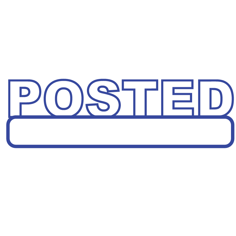 Outline POSTED Stamp