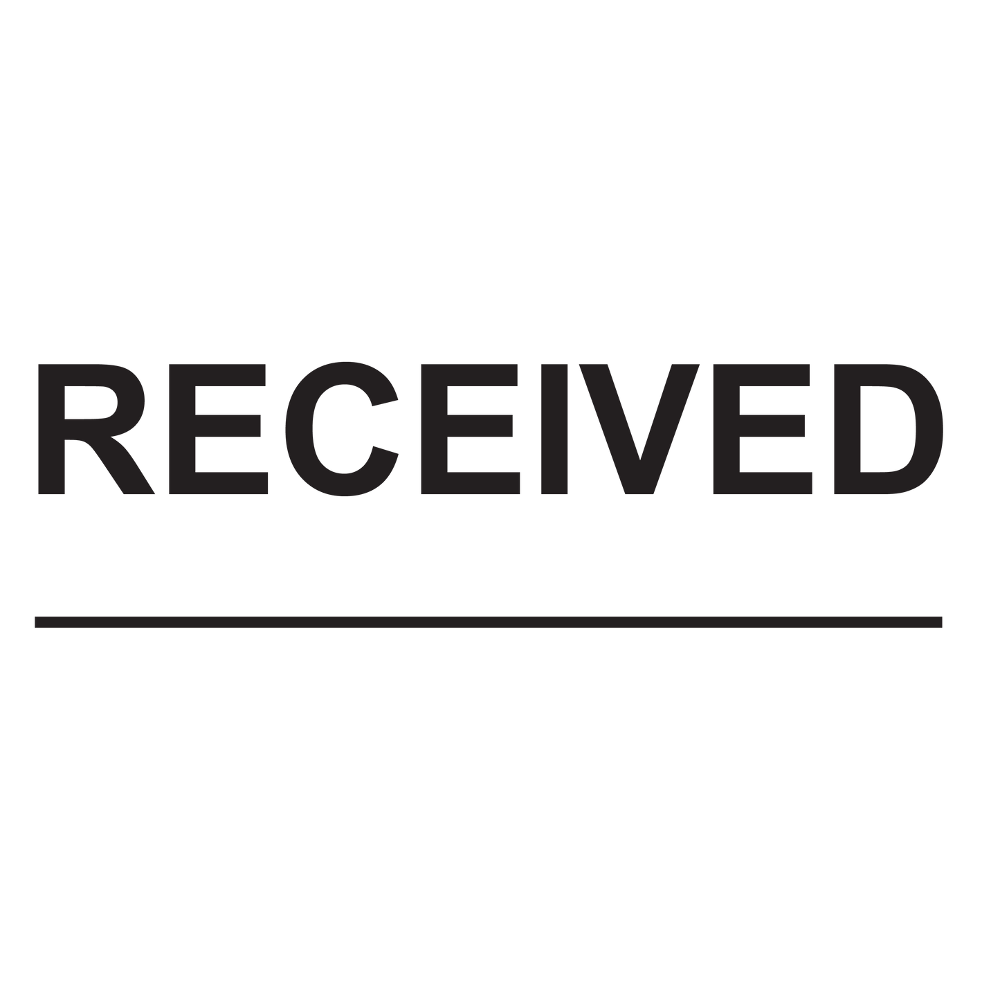 Line RECEIVED Stamp