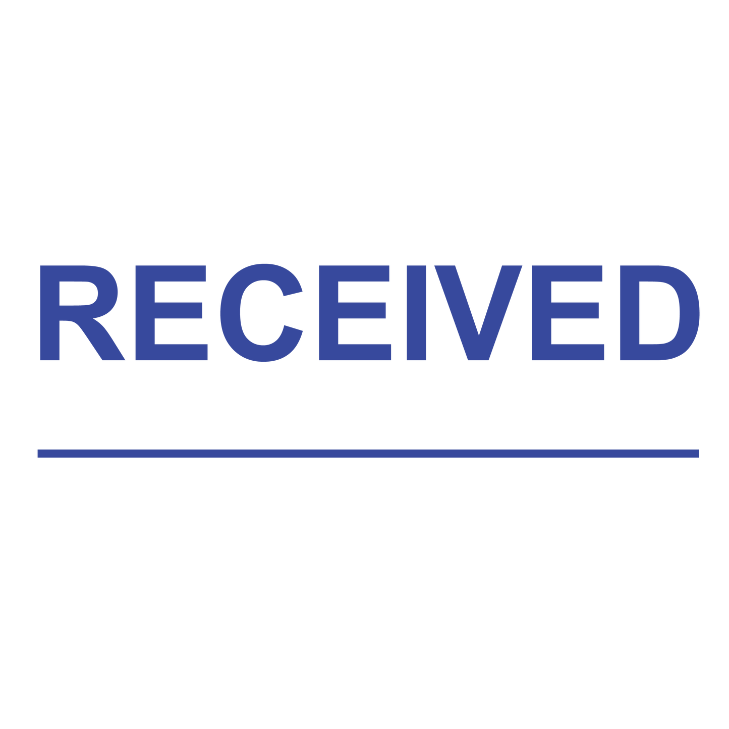 Line RECEIVED Stamp