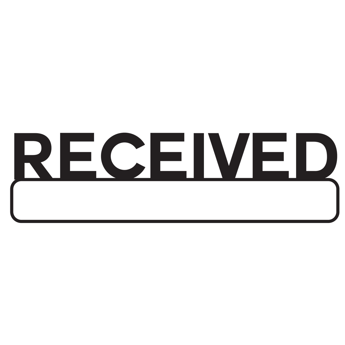 Round Box RECEIVED Stamp