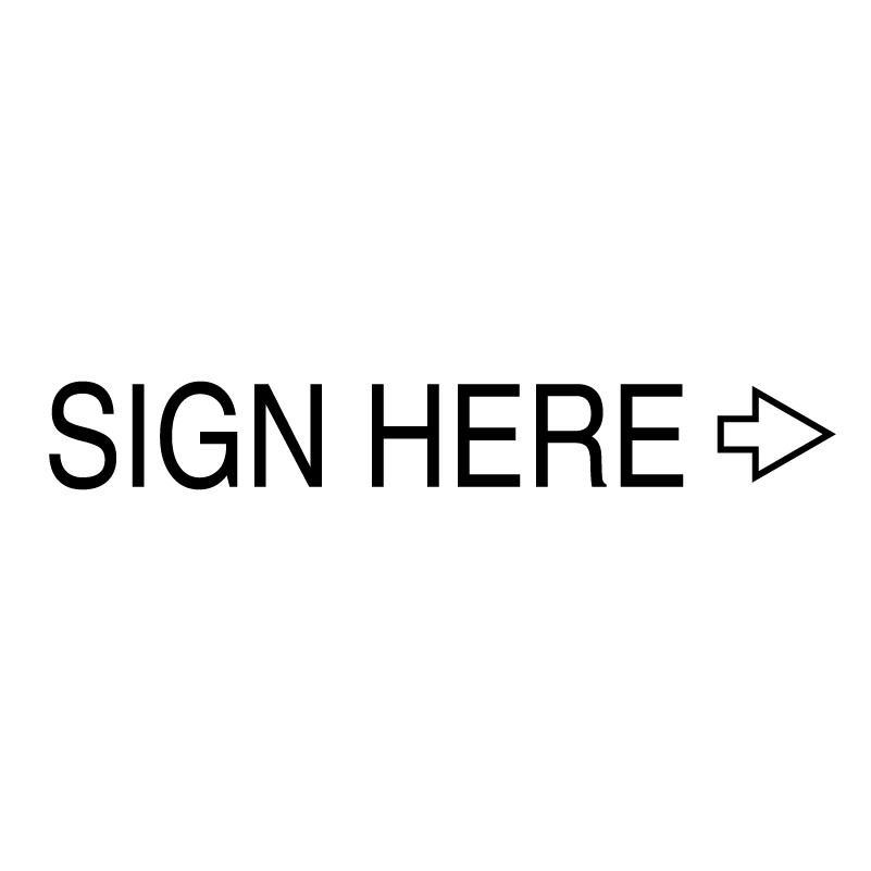 SIGN HERE Stamp