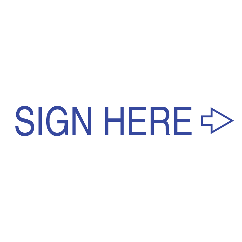 SIGN HERE Stamp