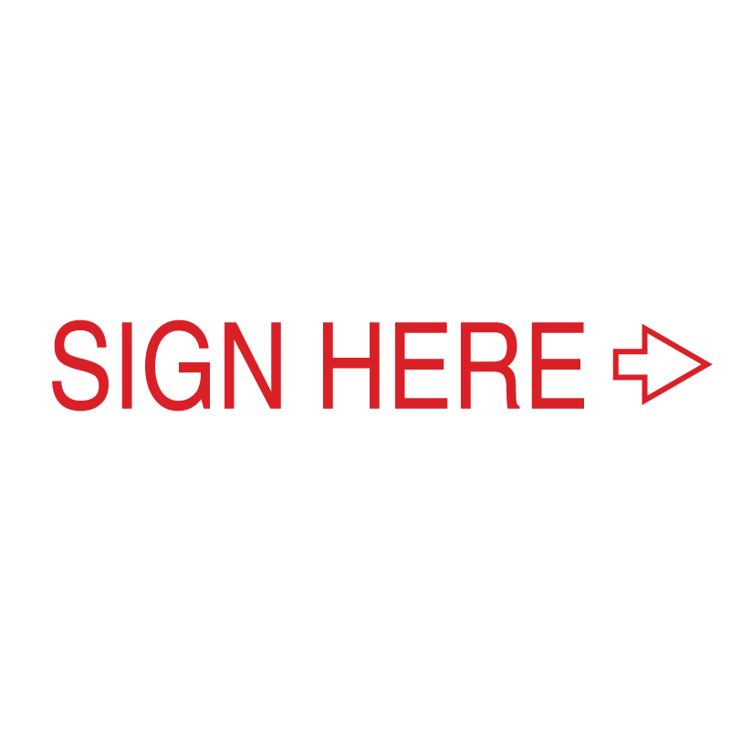 SIGN HERE Stamp
