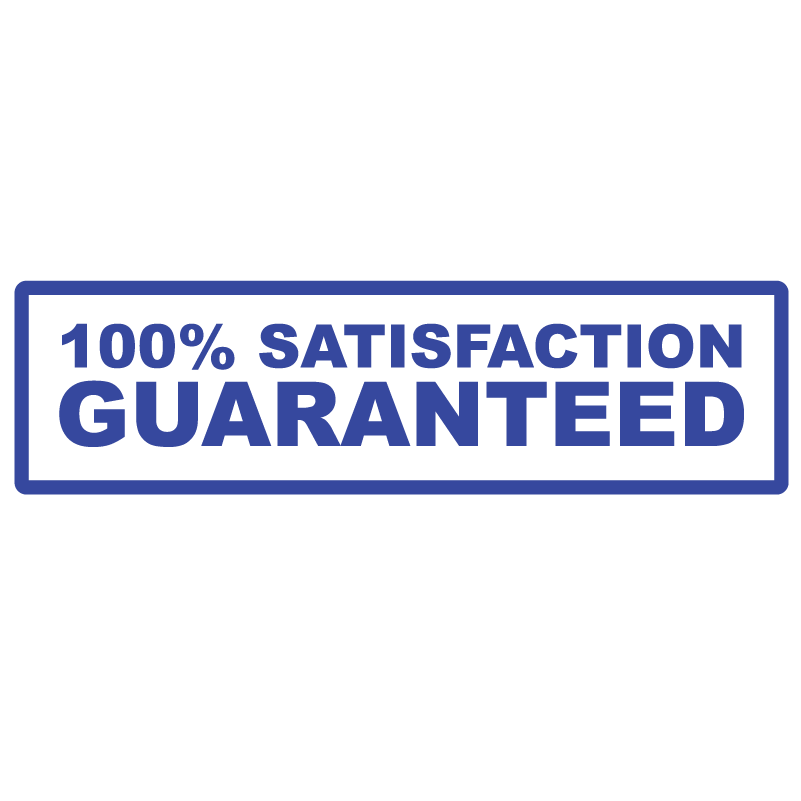 100% SATISFACTION GUARANTEED Stamp