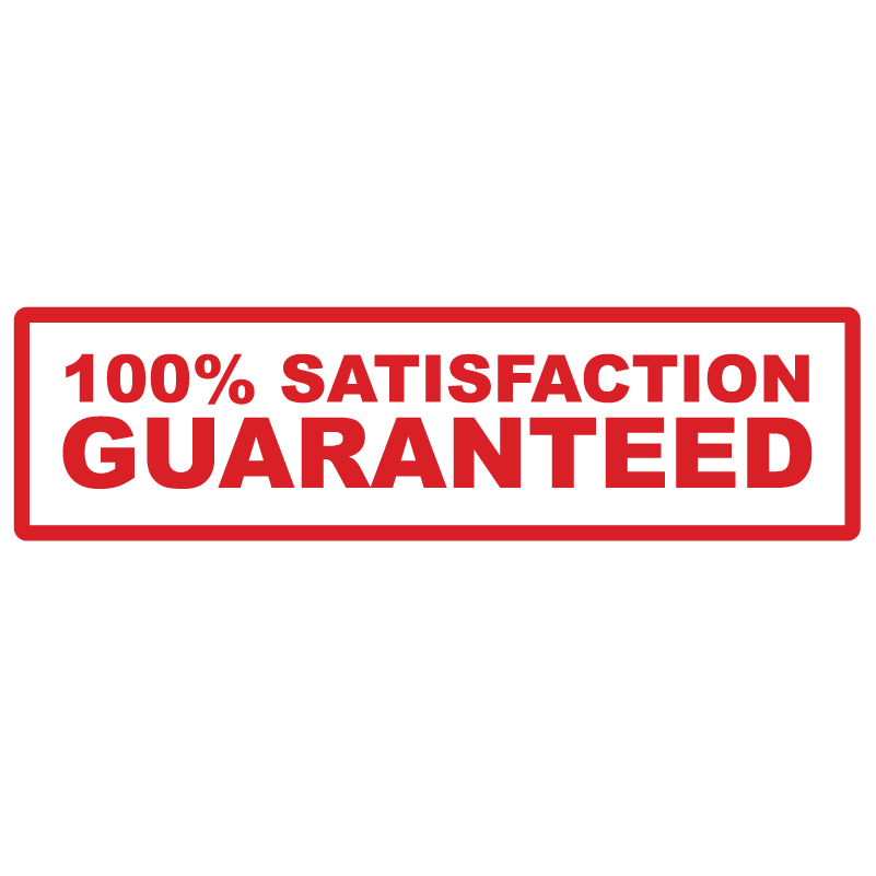 100% SATISFACTION GUARANTEED Stamp