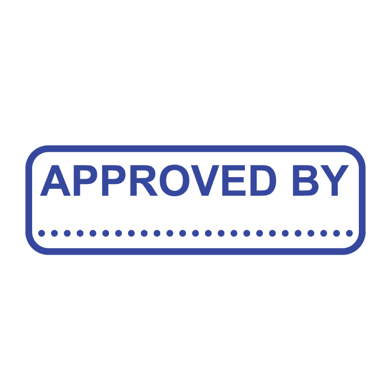APPROVED BY Stamp