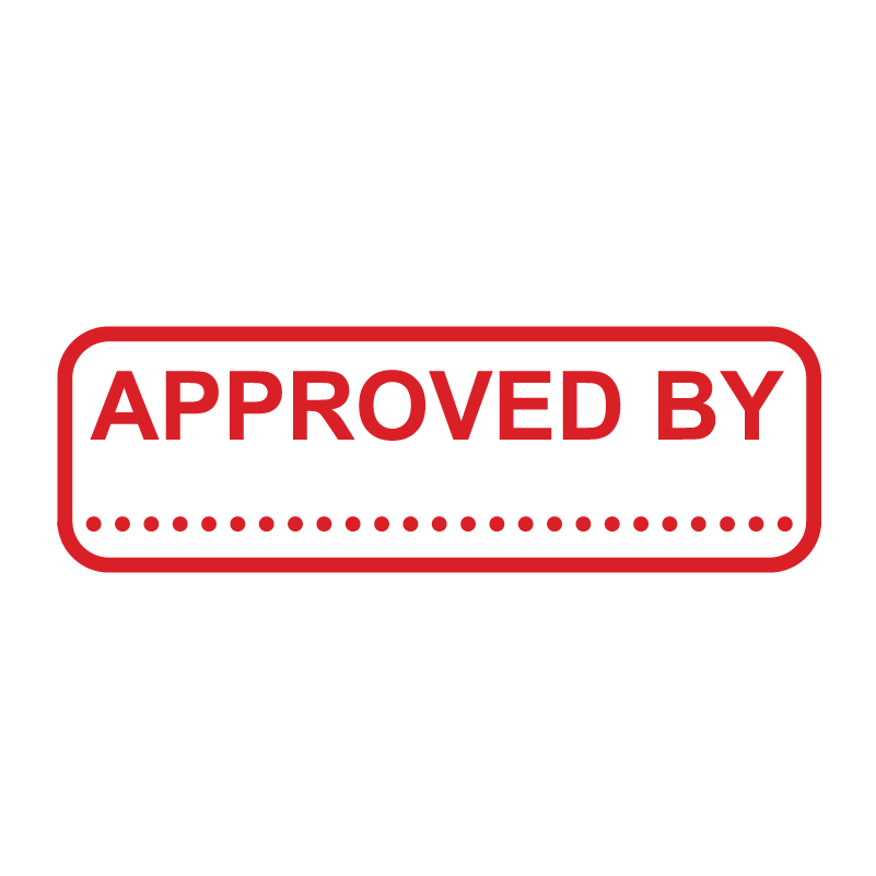 APPROVED BY Stamp