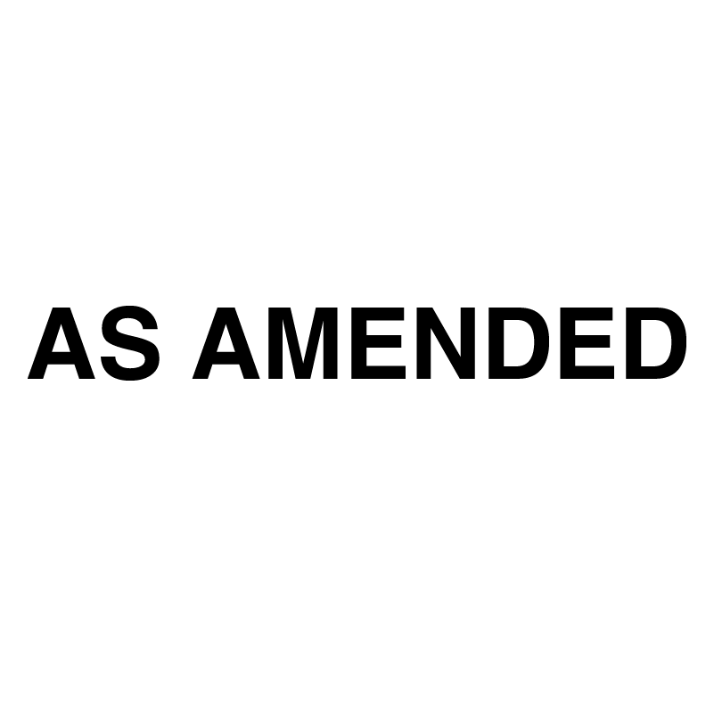 AS AMENDED Stamp
