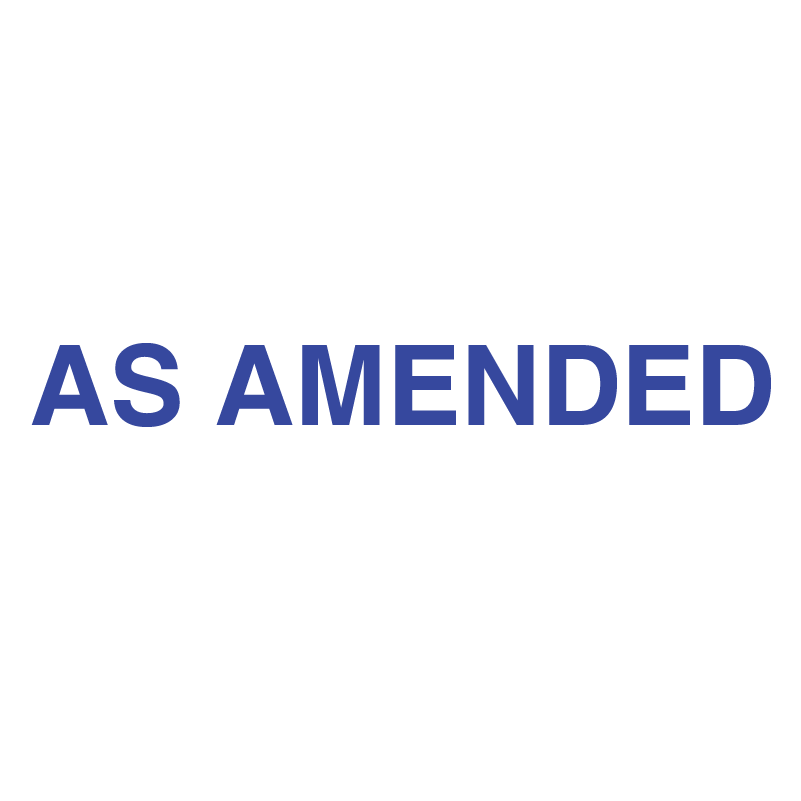 AS AMENDED Stamp