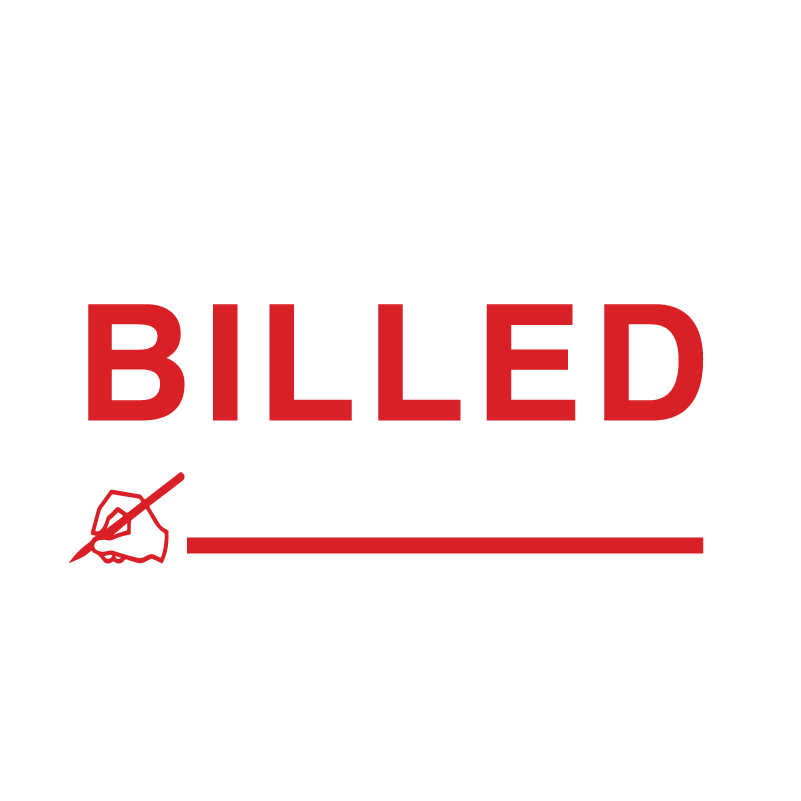 Signature Icon BILLED Stamp
